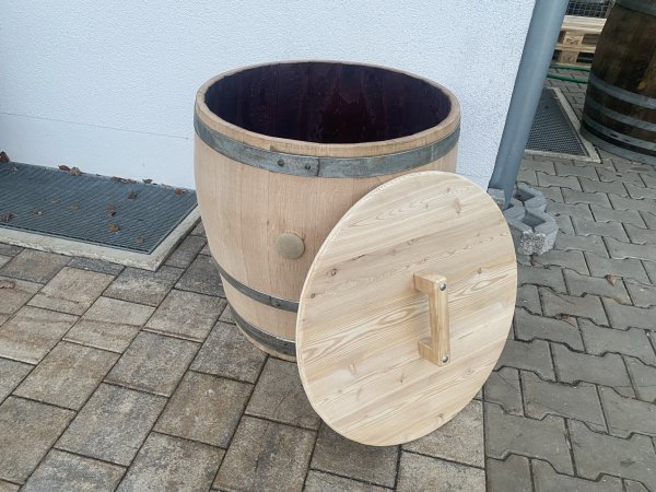 Holzfass 180 Liter abgeschliffen  2/3 von 225 Liter Weinfass